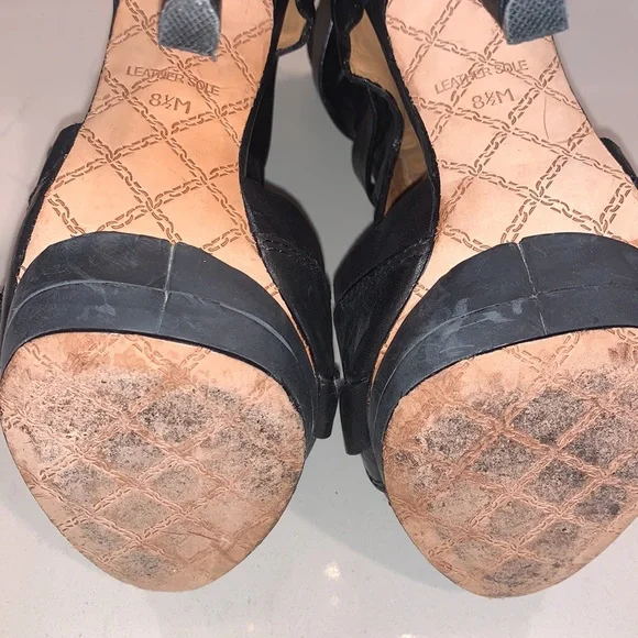 L.A.M.B. Platform Leather Heels 8.5 Strappy Lace-Up (worn once) - Picture 7 of 7